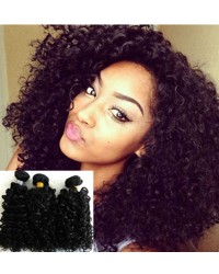 Chinese virgin 3 bundles curly hair weaves