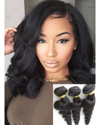 Chinese virgin 3 bundles loose wave hair weaves