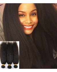 3 bundles kinky straight machine wefts Chinese virgin