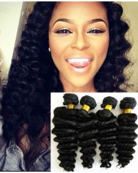 Chinese virgin 4 bundles deep wave hair weaves