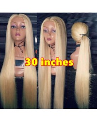 Kiara-Brazilian virgin human hair 613 color 13x6 lace front wig Transparent lace