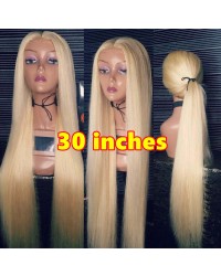 Kiara-Brazilian virgin human hair 613 color 13x6 lace front wig Transparent lace