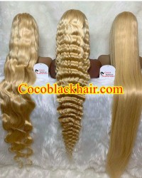 Emma-Brazilian 613 color pre plucked full lace wig