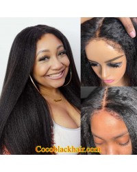 Whitney-Afro Curl hairline HD Lace front wig Brazilian virgin human hair 