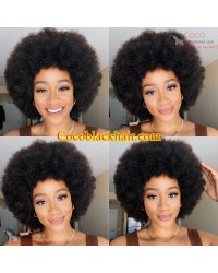 Boss-Classy Afro Curls Full Lace Wig Top Quality Raw Virgin Human hair 