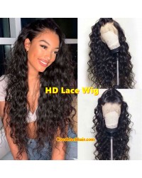 Aisha-HD Lace 13x6 Wig Beachy Wave Brazilian human hair glueless lace front wig Pre plucked