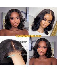 Lucy08-Wear Go Wig Virgin Human Hair Pre Cut HD Lace Wig wave bob middle parting