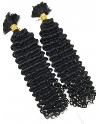 Two bundles Brazilian virgin deep wave bulk hair wefts