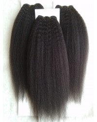 Chinese virgin ITALIAN YAKI human hair wefts 3 bundles