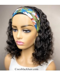 Rudy 07-Headband wigs curly bob Brazilian virgin human hair 