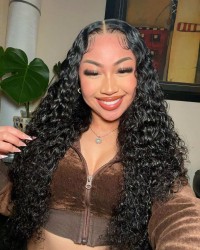 Lucy01-Wear and Go Wig Virgin Human Hair Pre Cut HD Lace Wig deep curly