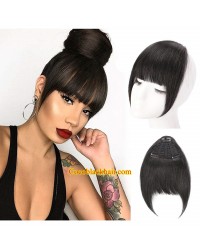 Detachable fringe Chinese bangs Virgin human hair silk straight 