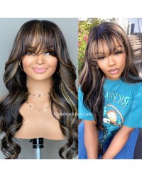 Angela 38- 5x5 HD lace closure wig Highlights loose wave Brazilian virgin human hair