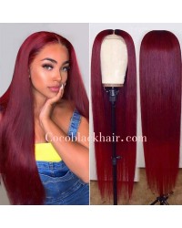Cindy-natural/ 99j color 360 wig Brazilian virgin human hair pre plucked hairline