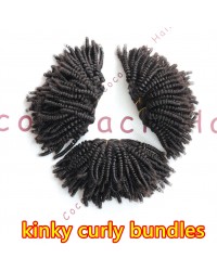 kinky curly bundles Brazilian virgin human hair 3 wefts 