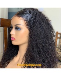 Asma-Kinky curly full lace wig Brazilian virgin human hair
