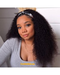 Rudy 04-Headband wigs kinky curly Brazilian virgin human hair 