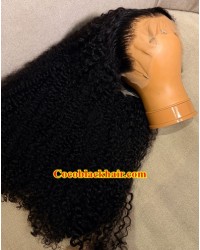 Nova 09-Kinky curls Brazilian virgin 13x6 wig glueless lace front Pre plucked 