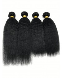 Brazilian virgin kinky straight 4 bundles wefts