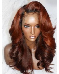 Emily70-Pre plucked Brazilian virgin loose big wave ombre color 360 wig 