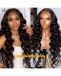 Angela 23-5x5 HD lace closure wig straight Wave Brazilian virgin human hair pre plucked 