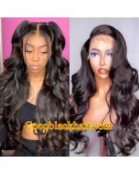 Hazel-HD Lace 13x6 Wig Loose Wave Pre plucked Brazilian virgin human hair glueless lace front wig 