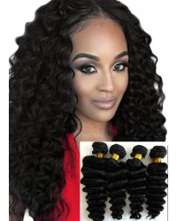 Malaysian virgin 4 bundles deep wave hair weaves