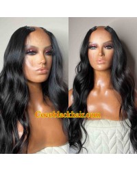 Kisha-U part wig Brazilian virgin human hair 