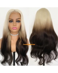 Angela 60-Ombre black 5x5 HD lace closure wig virgin human hair 