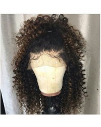 Sarah-Brazilian virgin Afro Curl human hair Full Lace Wig