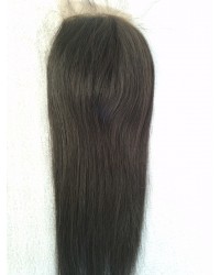 Silk straight silk base top closure