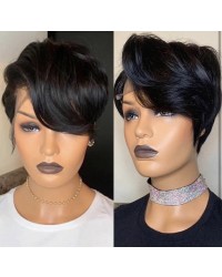 Hope-Indian virgin 13x6 glueless lace front wig short hair summer bob hair