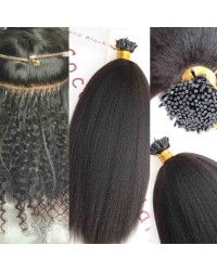 Tips extension 10A grade microlinks Brazilian virgin human hair 