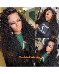 Cassidy-HD Lace 13x6 Wig water curls Brazilian human hair glueless lace front wig Pre plucked hairline