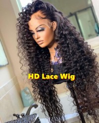 Marcy-HD Lace 13x6 Wig water wave Brazilian human hair glueless lace front wig Pre plucked hairline