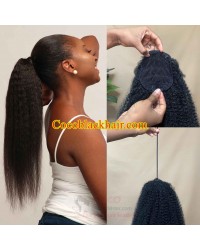 Human Hair Drawstring Ponytail 