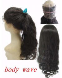 Brazilian Virgin body wave 360 Lace Frontal 