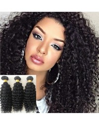 Malaysian virgin 3 bundles curly hair weaves