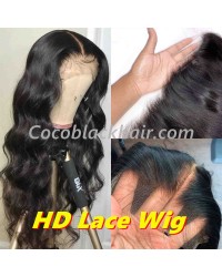 Clover-HD Lace 13x6 Wig Body Wave Pre plucked Brazilian virgin human hair 