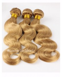 3 bundles Brazilian virgin body wave blonde color #27 