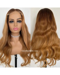 Angela 59-Brown 5x5 HD lace closure wig virgin human hair 