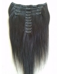 Brazilian virgin silky straight Clips in hair extensions