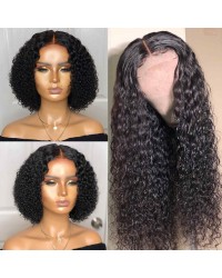 Gisele-Brazilian virgin deep curly 4*4 lace closure wig