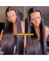 Zora-10A HD Lace silky straight 13x6 wig Brazilian virgin human hair Pre plucked hairline 