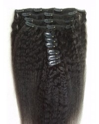 Virgin remy Italian yaki Clips in hair extensions