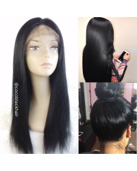 Linda-Chinese virgin Silky Straight Full Lace Wig