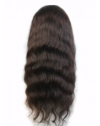 Jean-Malaysian virgin natural wave full lace wig