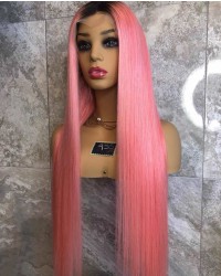 Gloria-Brazilian silky straight #n/pink full lace wig