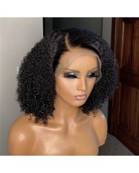 Diamond-Kinky curly Pre plucked Brazilian virgin 13x6 lace front wig