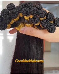 Brazilian virgin Silky straight hand tied wefts